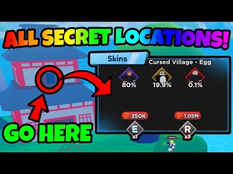 *BEST GUIDE* EVERY NEW Skin Egg Location + Best Way To Farm Red Gems! Anime Swords Simulator