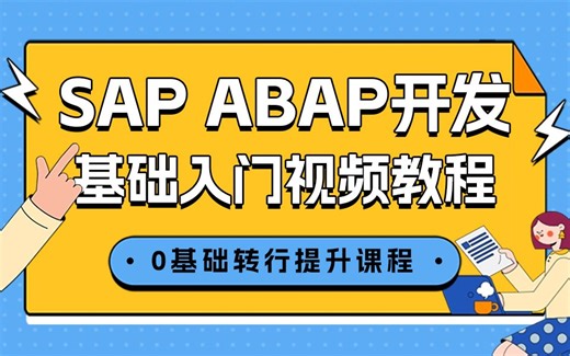 转行SAP优选ABAP开发 系统学习SAP技术顾问教程 ABAP基础语法&循环&条件&内表结构 SAP入行学习 微sap202204