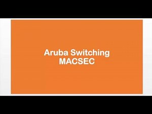 MacSec on AOS switches