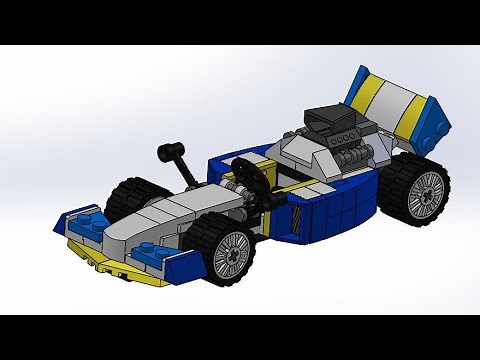 SolidWorks Tutorial | SolidWorks Assembly Tutorial | Lego Race Car Assembly