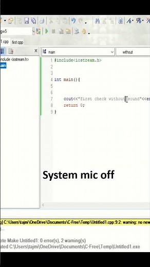 beep sound in c++