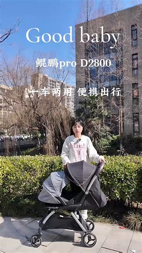 好孩子GB好孩子婴儿推车轻便可坐可躺便携加长宽大宝宝手推车鲲鹏D1800 【42cm豪华坐宽】D2800神秘黑-睡篮款
