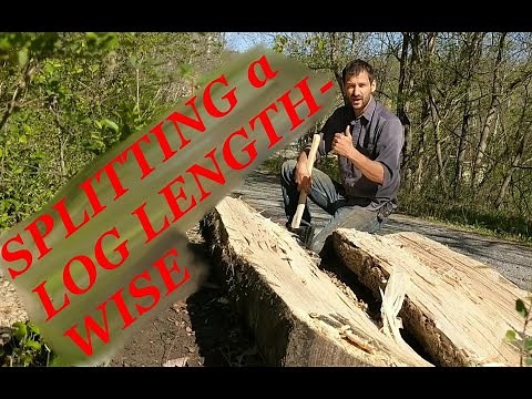 How To Split a Log Lengthwise (Make a quick bridge and more)