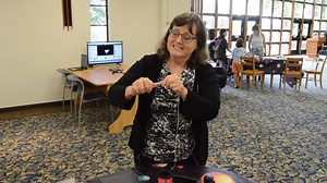 Cindy Oser demonstrates how to make a comet using aluminum foil and...
