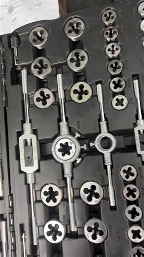 VEVOR Tap and Die Set, Various specifications, 110-Piece Include Metric Size M2 to M18, Bearing Steel Taps and Dies, Essential Threading Tool for Cutting External Internal Threads, with Complete Accessories and Storage Case