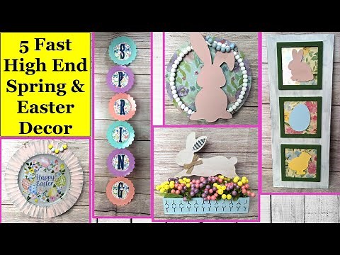 5 High-End FAST & FUN Dollar Tree SPRING DECOR | Dollar Tree DIY | Easter | Spring