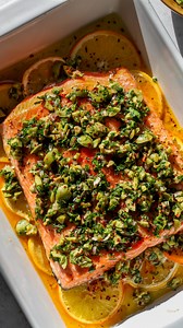 Olive-Citrus Slow Roasted Salmon (FULL recipe below!). Zesty, vibrant, and packed with feel-good winter flavors, this dish feels elegant enough for entertaining, yet is surprisingly simple to make. If you haven’t tried slow-roasting salmon, it’s a fail-proof cooking method that creates a melt-in-mouth texture. Olive-Citrus Slow Roasted Salmon SERVES 4-5 2 medium navel oranges, divided 1 lemon 1 (1.5-lb. salmon fillet) 1/4 cup 2 Tbsp. extra-virgin olive oil, divided 1 tsp. kosher salt 1/2 tsp. cr