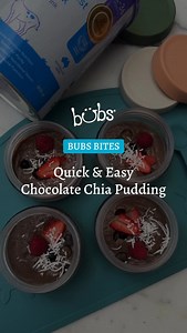 A healthy sweet treat your little one will love! 💜 You will need: 💜 3 scoops of Bubs Easy Digest Goat Milk Toddler Drink 💜 180mL of water 💜 4 pitted dates 💜 2 tablespoons of maple syrup 💜 2 tablespoons of cocoa powder 💜 2 tablespoons of chia seeds Method: 1. Add all ingredients to a blender. 2. Blend until smooth. 3. Pour the mixture into small containers. Cover and refrigerate overnight. 4. Serve chilled. | Bubs