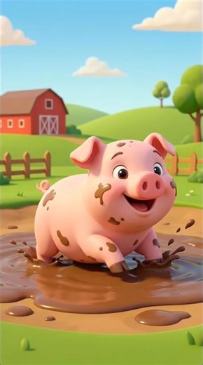 Cute Little Pig Lost It's Color #shorts #pig #cartoon