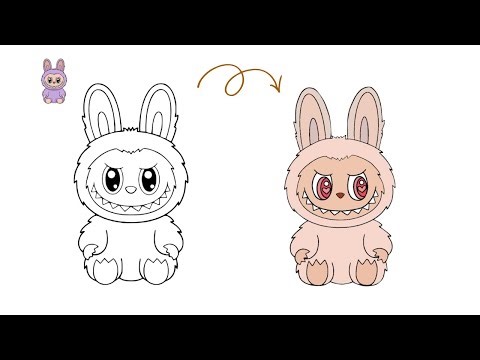 Labubu Cute Coloring Tutorial|| Why Labubu is so popular?