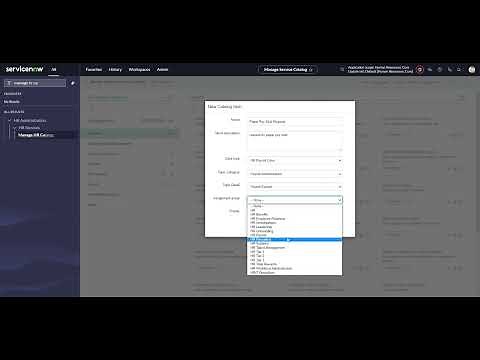 How to create a new HR Service with a Record Producer and Template in ServiceNow HRSD