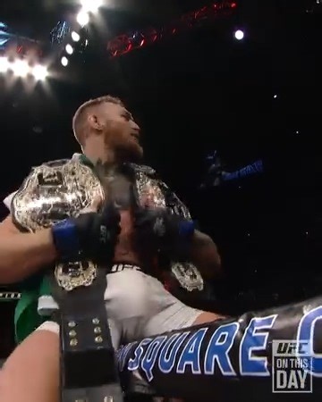 Make that TWO for The Notorious! ☘️ #OnThisDay in 2016: Conor McGregor became a champ-champ after defeating Eddie Alvarez for the UFC LW gold! 📺📱💻 Stream all his best fights on UFC Fight Pass | UFC