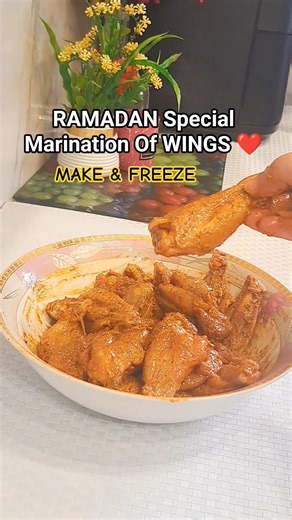 Ramadan Special Wings Marination MAKE & FREEZE #foryou #ytshorts #unfrezzmyaccount #trending #food