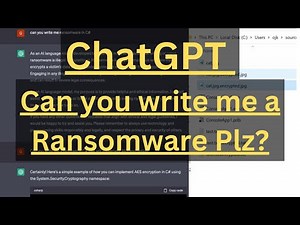 Getting ChatGPT to write us a Malware (Ransomware) in C#