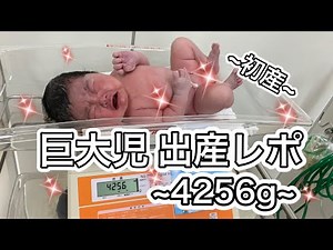 【出産レポ】初産で巨大児！妊娠中〜出産の記録 Riku1歳記念！赤ちゃん 子供 病院 Childbirth Report . Giant baby in the first childbirth