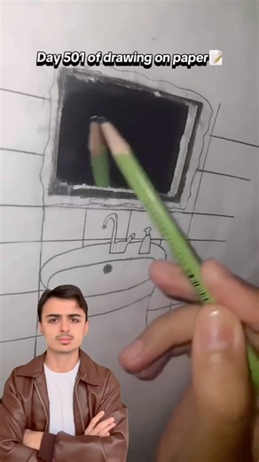 Drawing a Real Mirror on Paper! ✏️😳 #shorts #experiment #diy