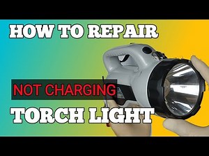 NOT CHARGING: RECHARGEABLE LED TORCH LIGHT REPAIR and Battery conversion to lithium