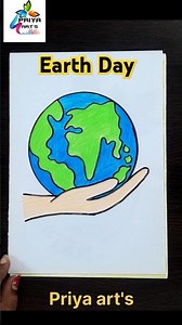 WORLD EARTH DAY | EARTH DAY 2025 | Save earth easy poster chart project | earth day poster #SHORTS