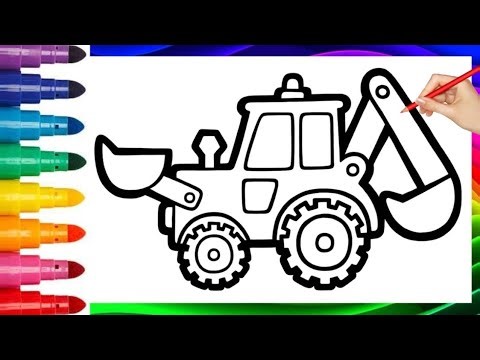 Step by Step Bulldozer Drawing | Learn Vehicles Drawing for Kids