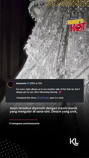 Detail Gaun Syifa Hadju di Resepsi Pernikahan, Didesain Oleh Tex Saverio