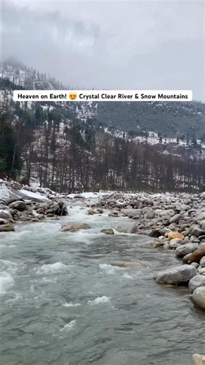 Heaven on Earth! 😍 Crystal Clear water #trending #travel #shorts #youtube #manali #foryou