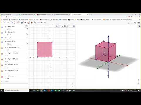5eme maths 41 Faire un cube avec GéoGébra 3D