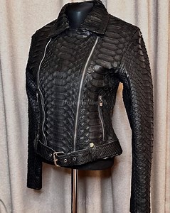 Genuine Dragon Black Python Women Jacket : Formal and Casual Snakeskin Fashion - Etsy Canada