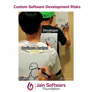 4.5K views · 23 reactions | Custom Software Development Risks . . . #DeveloperLife #SoftwareStruggles #RiskyBusiness #JainSoftware #CustomSoftware | Jain Software | Facebook