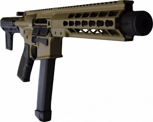 Brigade MFG BM-9 Forged 9mm AR Pistol 9" Barrel 8" U-Rail, FDE Cerakote Finish,W / One High-Capacity Glock Compatible Magazine