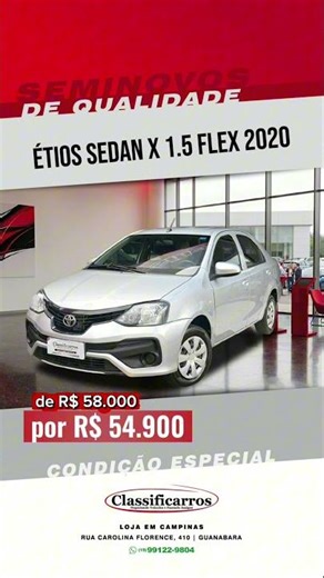 Toyota Etios Sedan X 1.5 16V Flex Manual 2020