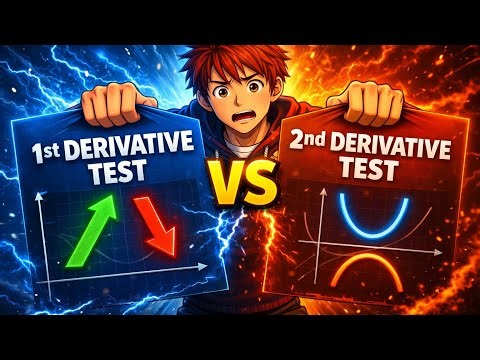 1st Derivative Test VS 2nd Derivative Test Explained 