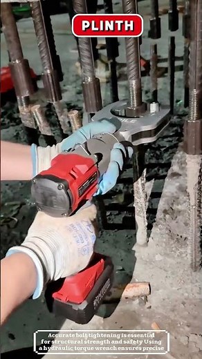 Tie Rod Bolt Tightening Process Using a Hydraulic Torque Wrench | Precision Fastening for Structural