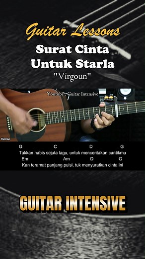 Surat Cinta Untuk Starla - Virgoun - Tutorial Chord Gitar Mudah #suratcintauntukstarla #virgoun #guitarintensive #karaoke #guitartutorial #instrumental #gitarcover | Guitar Intensive