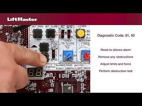 Error Code 91, 92: Troubleshooting Force Reversals and Stoppages for LiftMaster Gate Operators
