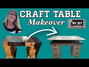 DESK MAKEOVER | CRAFT DESK DIY | TABLE FOR WREATH MAKERS | TRASH TO TREASURE!