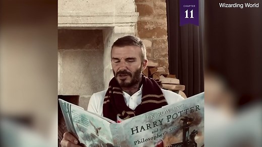 David Beckham and David Tennant read Harry Potter together