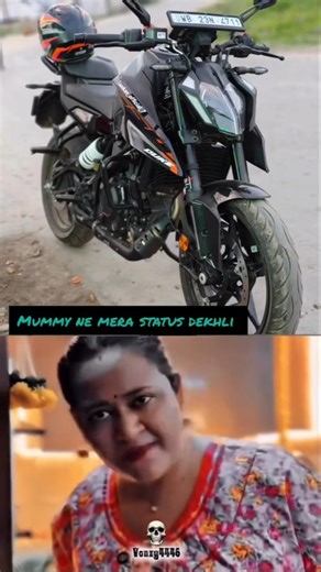 “When mom realized my bike gets more attention than anything else.” 🏍️😅 #explore #trending #reaction