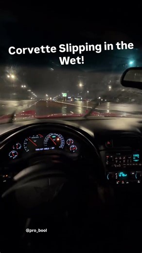 Corvette Slipping in the Wet!