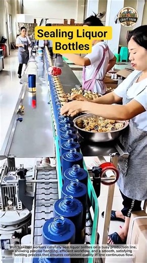 Sealing Liquor Bottles with Precision on the Production Line 🍾⚙️