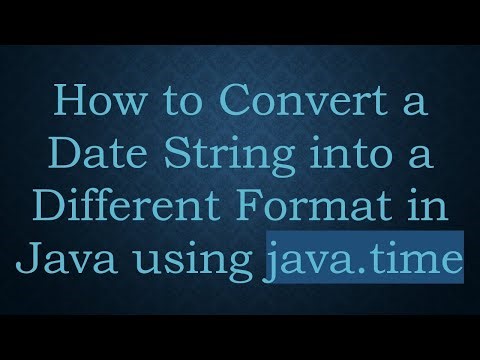 How to Convert a Date String into a Different Format in Java using java.time