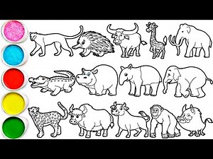 Draw Amazing Animals in Minutes - Panther, Porcupine, Buffalo, Giraffe, Mammoth, Crocodile & others