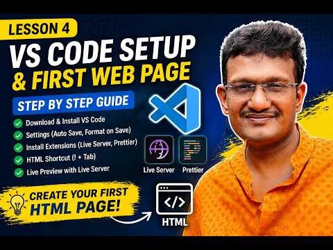 5th lesson VS CODE DL AND SETUP