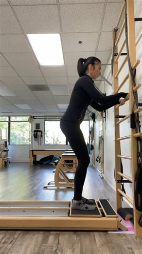 One of our many pieces of Pilates equipment is the Core Align. Exercises on the Core Align promote core strength and stability and balance through functional standing exercises. This is just one of the many ways we can modify or just mix it up to keep your muscles guessing! #thepilatespts | The Pilates PT