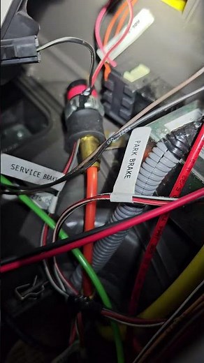 freightliner m2 2019 brake light switch location. #mechanics #freightlinerm2 #semitruck.