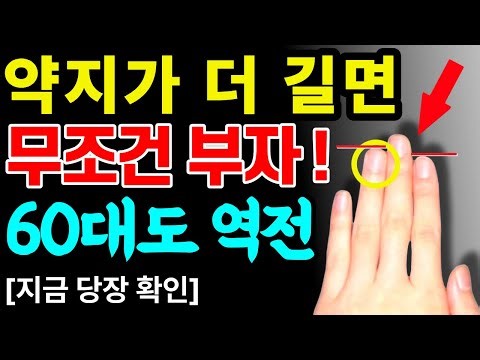 손가락만 봐도 안다 - 약지가 검지보다 길면 부자 된다 (과학적 증명