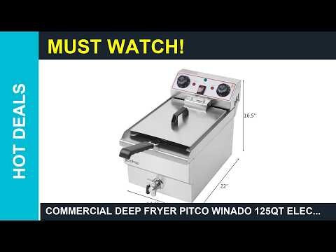 Commercial deep fryer Pitco Winado 125QT Electric Deep Fryer with Time Guide