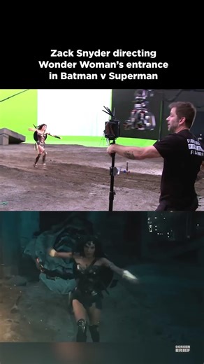 Zack Snyder Directing Wonder Woman's Iconic Entrance in Batman v Superman
