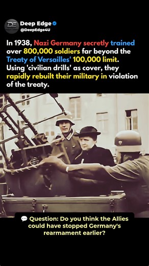 How Nazi Germany Secretly Rebuilt an 800,000-Man Army Before WWII #shorts