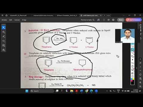 Thiophene preparation, chemical reactions and uses Educational video
