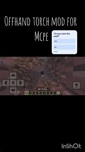 Offhand torch mod for Minecraft #mod